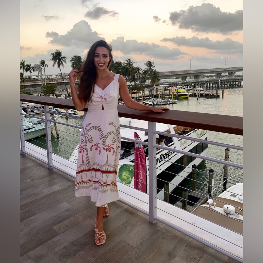 Tropical linen-like midi dress from Rio